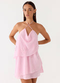 On The Go Beaded Mini Dress Pink