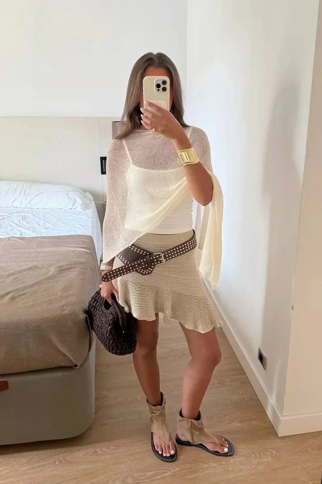Palmer Open Knit Crop Top