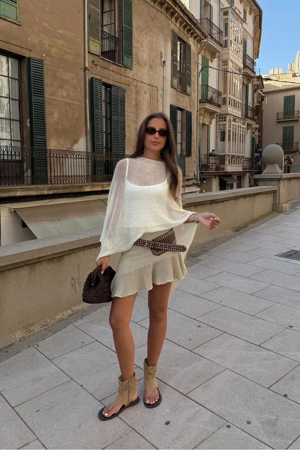 Palmer Open Knit Crop Top