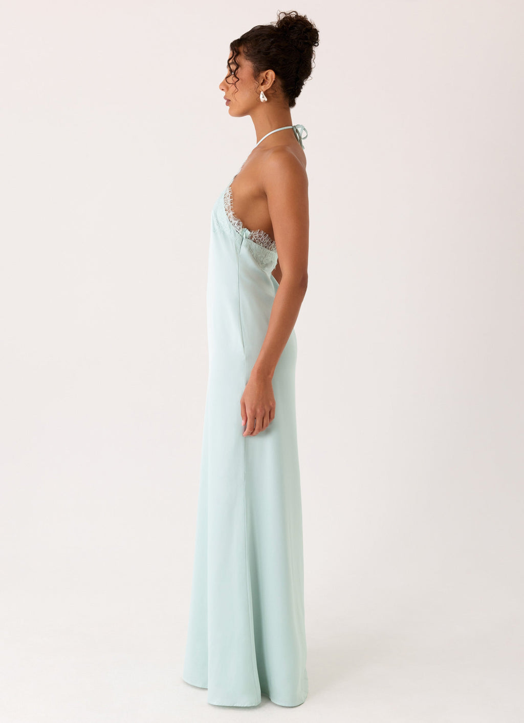 Samaria Halter Maxi Dress Blue