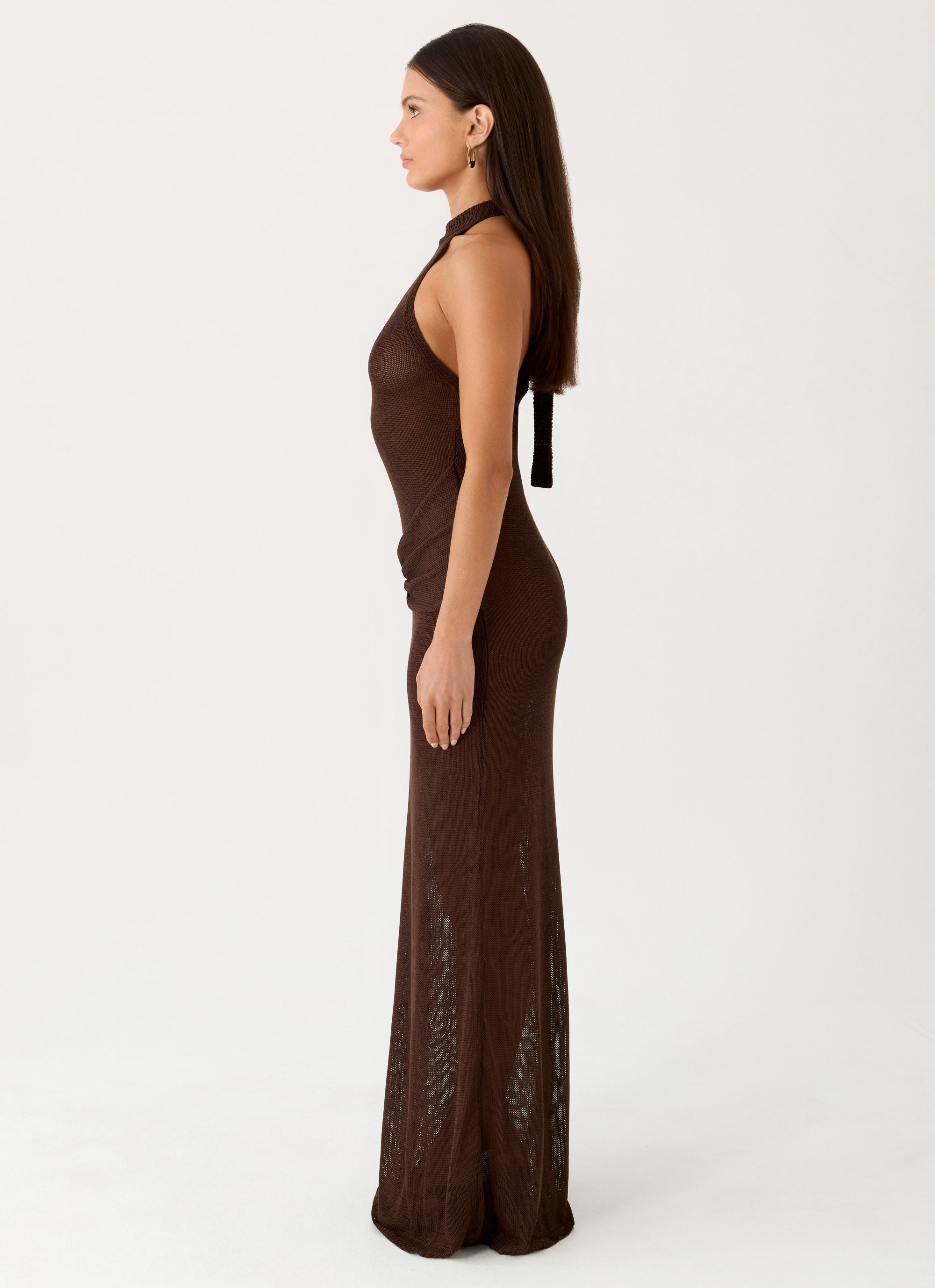 Saoirse Knit Maxi Dress Brown