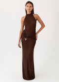 Saoirse Knit Maxi Dress Brown