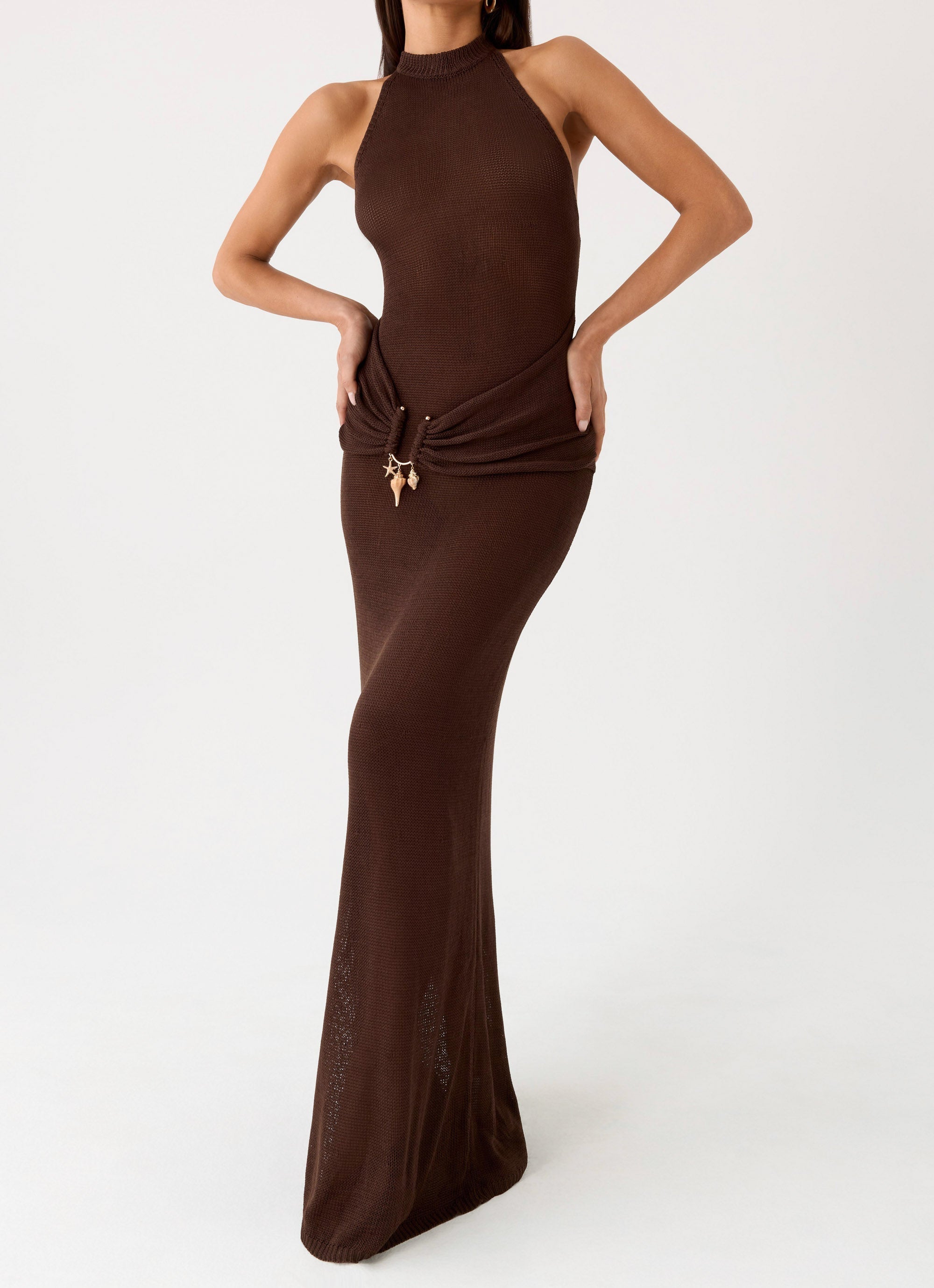 Saoirse Knit Maxi Dress Brown