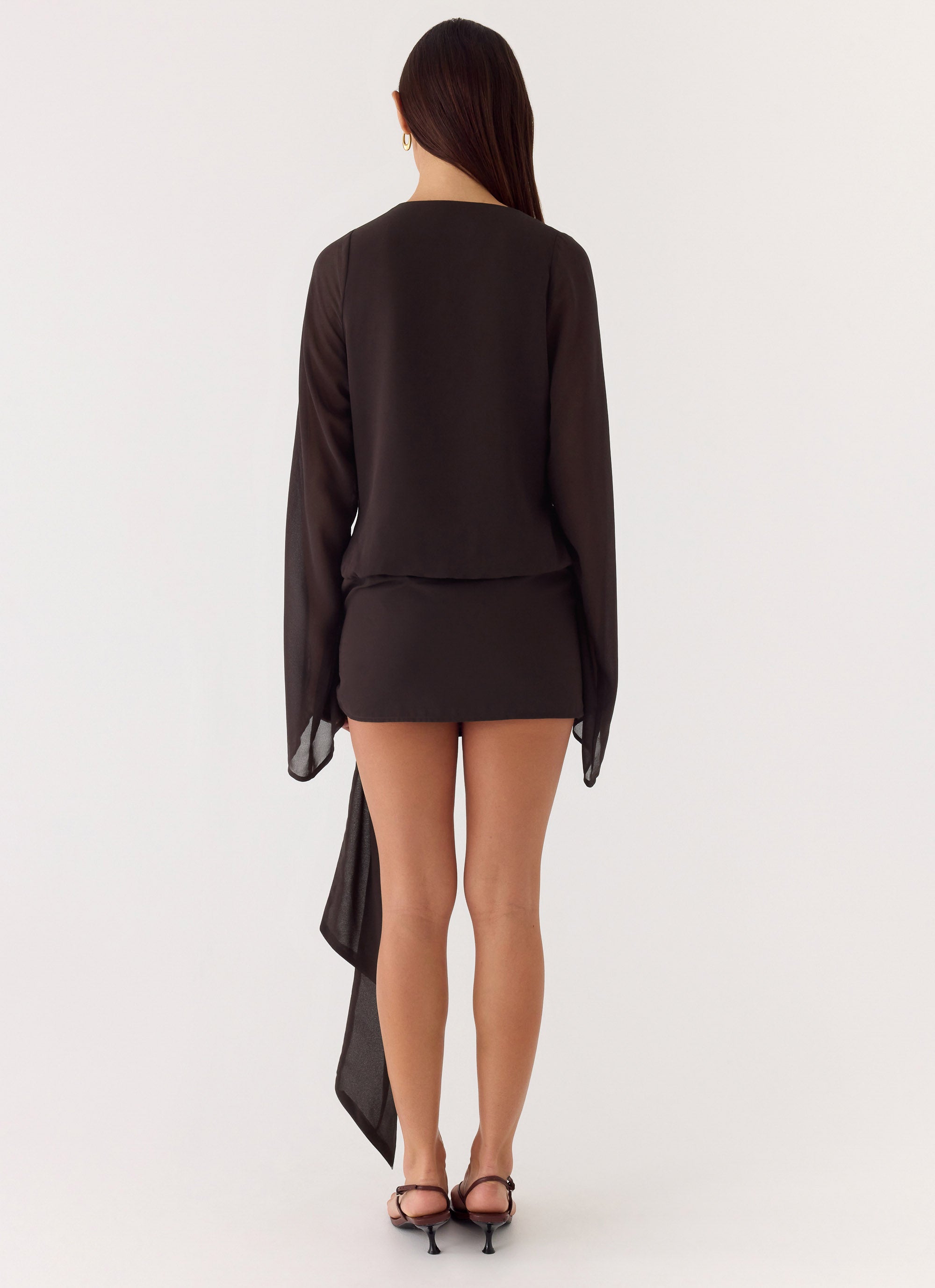 Sorrel Long Sleeve Mini Dress Chocolate