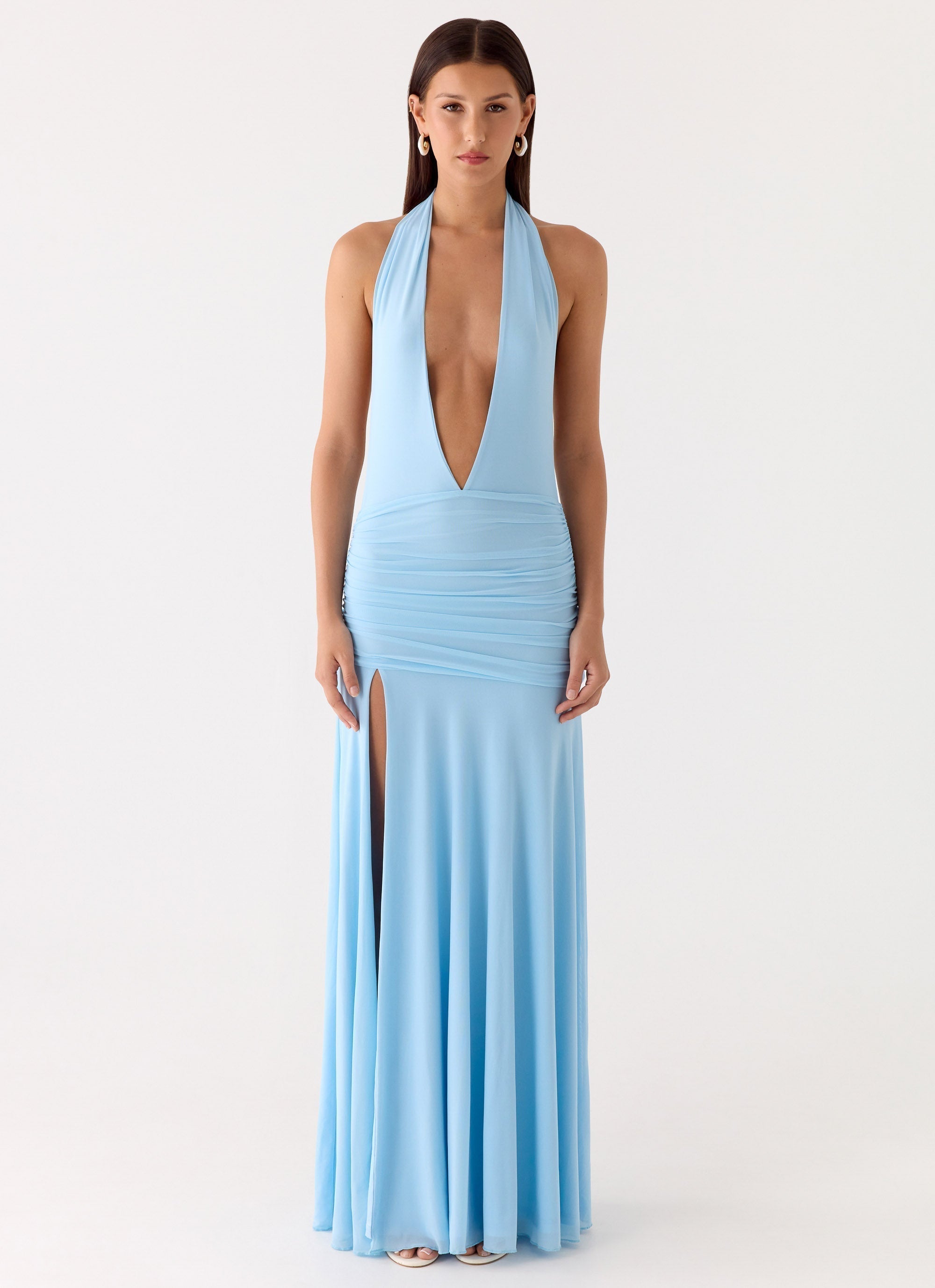 Sorrento Sunsets Maxi Dress Ice Blue