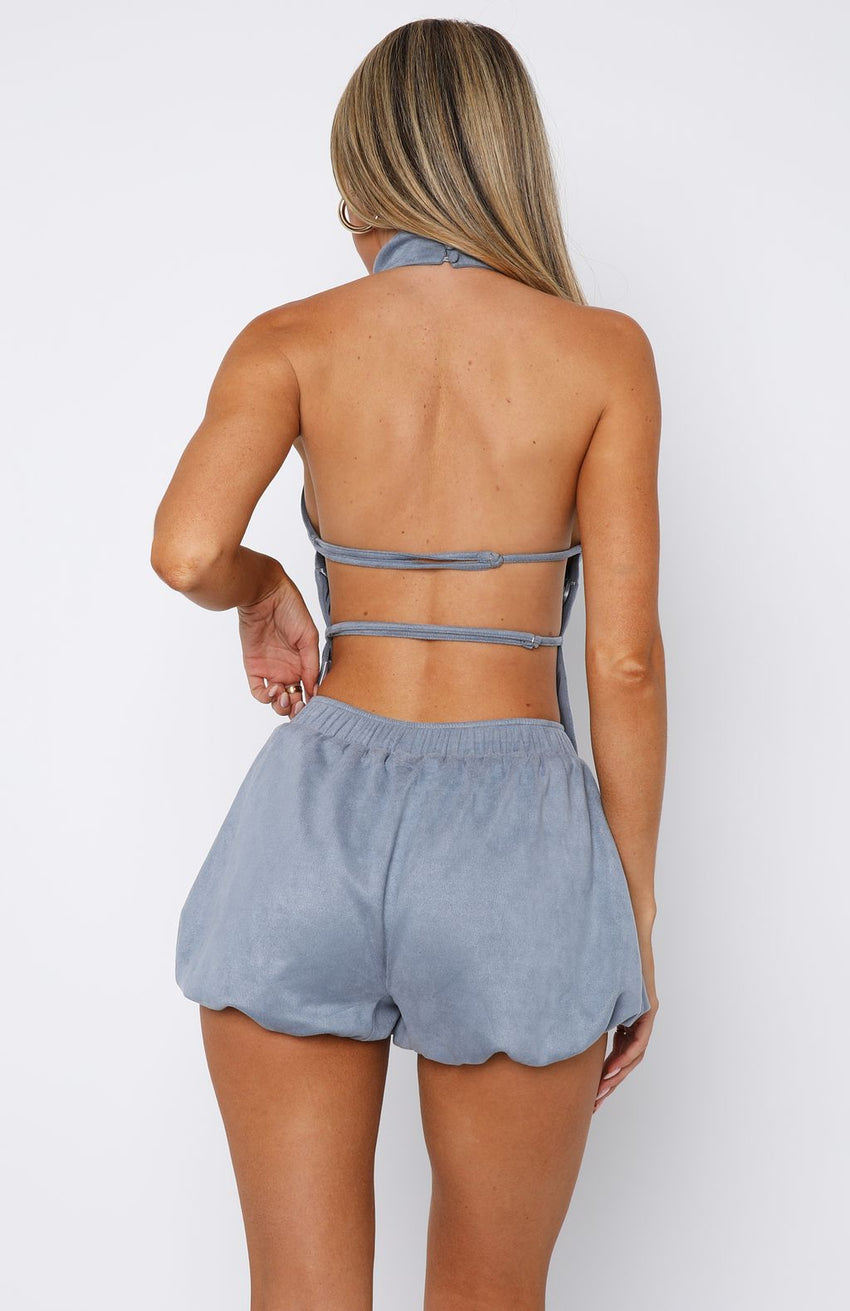 Still Love Me Faux Suede Halter Top