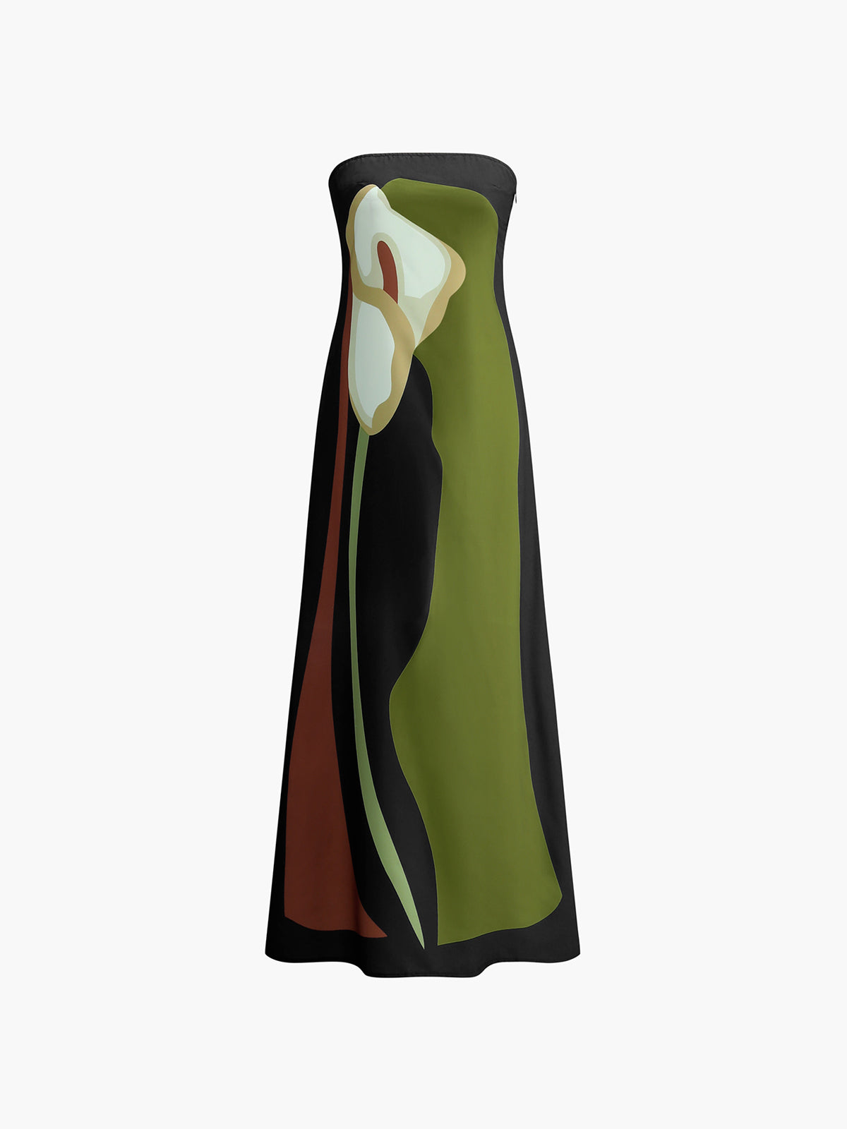 Strapless Maxi Dress Olive
