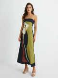 Strapless Maxi Dress Olive