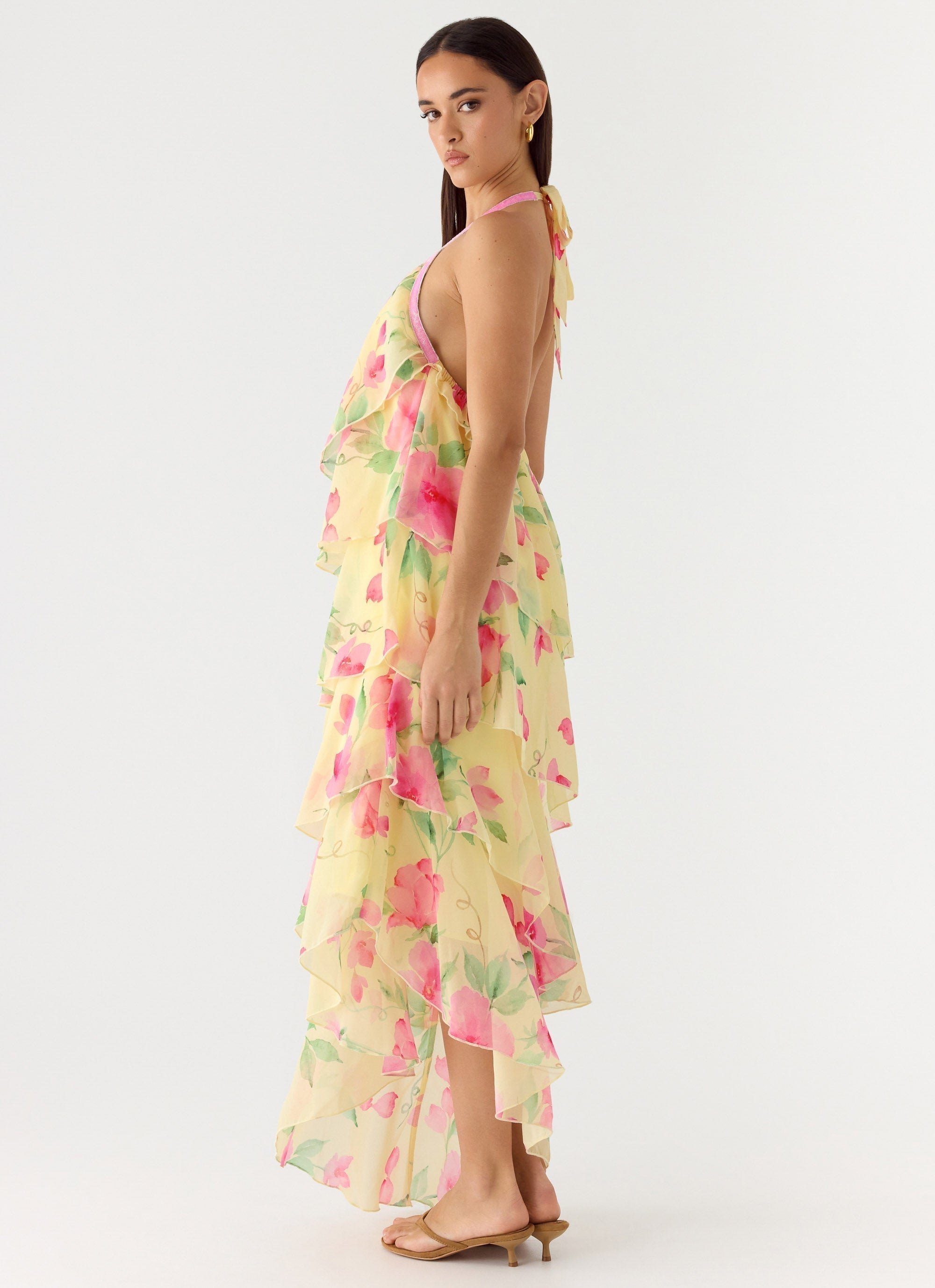Strawberry Mimosa Maxi Dress Lemon Soleil
