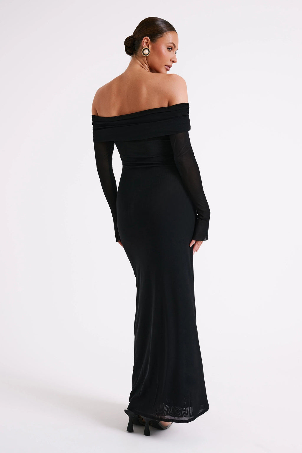 Suzie Off Shoulder Mesh Maxi Dress