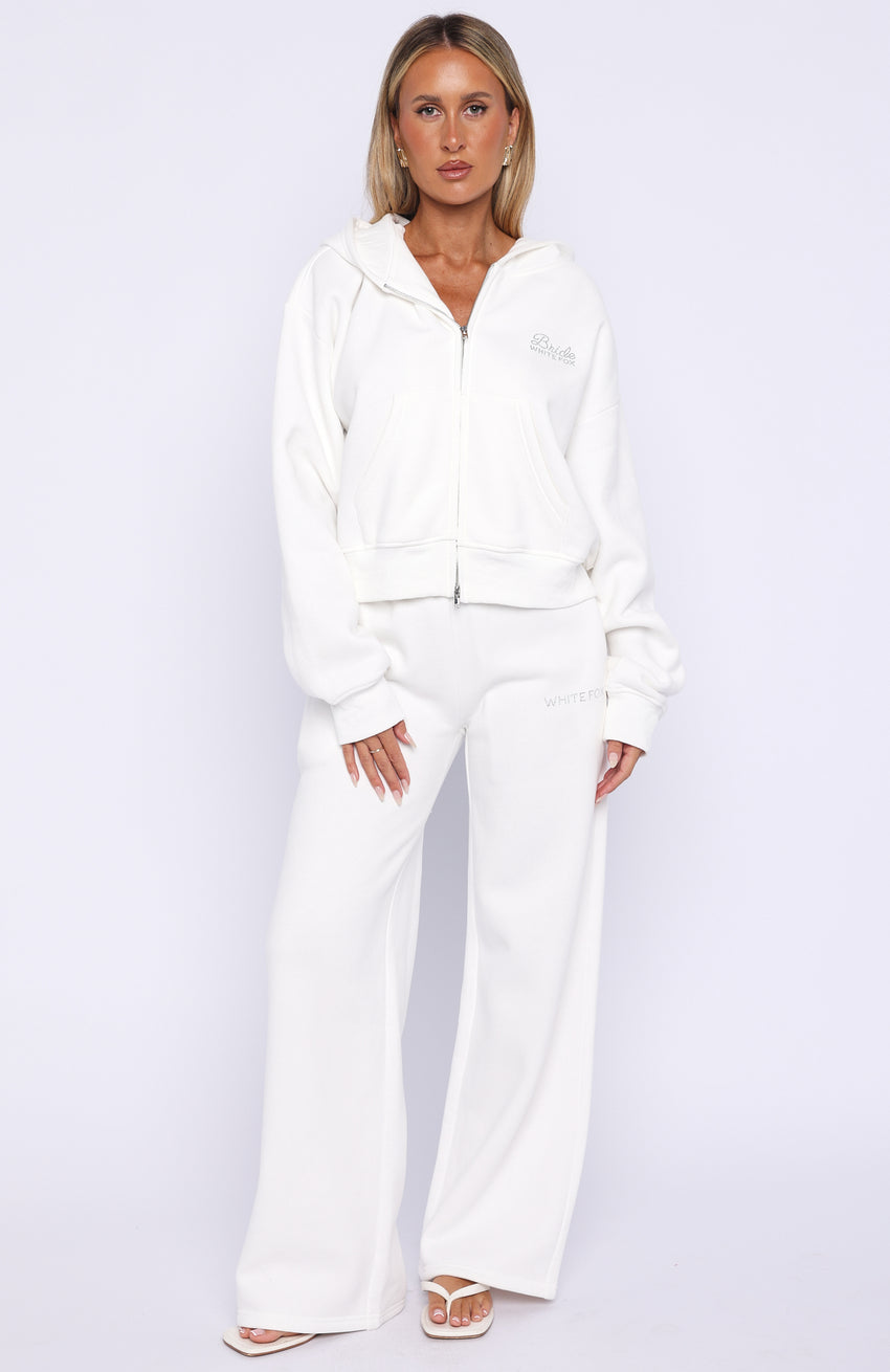The Bride Wide Leg Sweatpants White