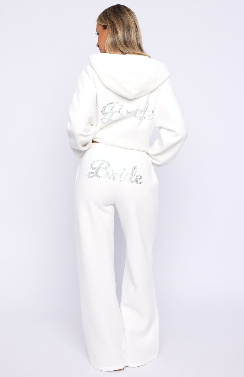 The Bride Wide Leg Sweatpants White