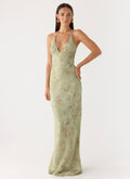Ultra Quiet Halter Maxi Dress Green