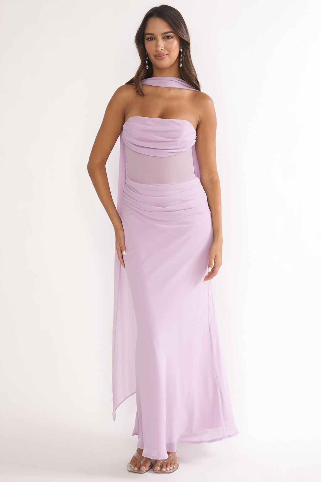 Unforgettable Strapless Maxi Dress Purple