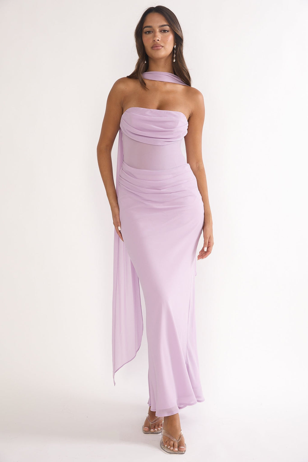 Unforgettable Strapless Maxi Dress Purple