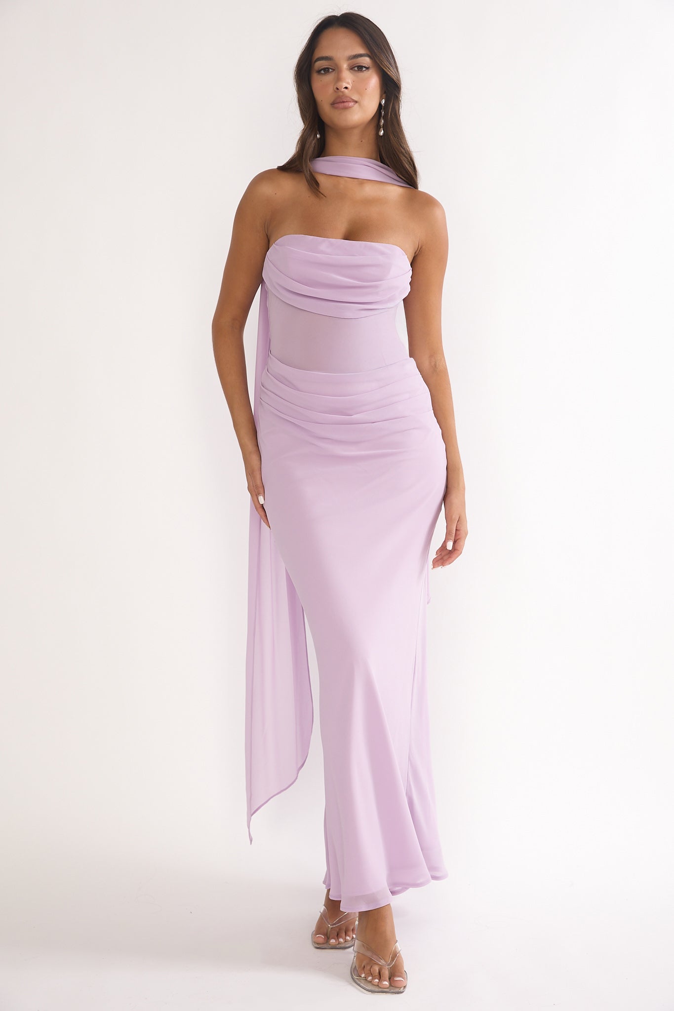 Unforgettable Strapless Maxi Dress Purple