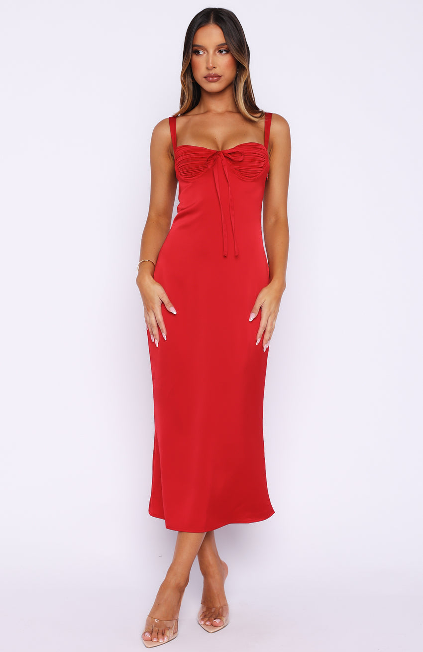 All Yours Midi Dress Red