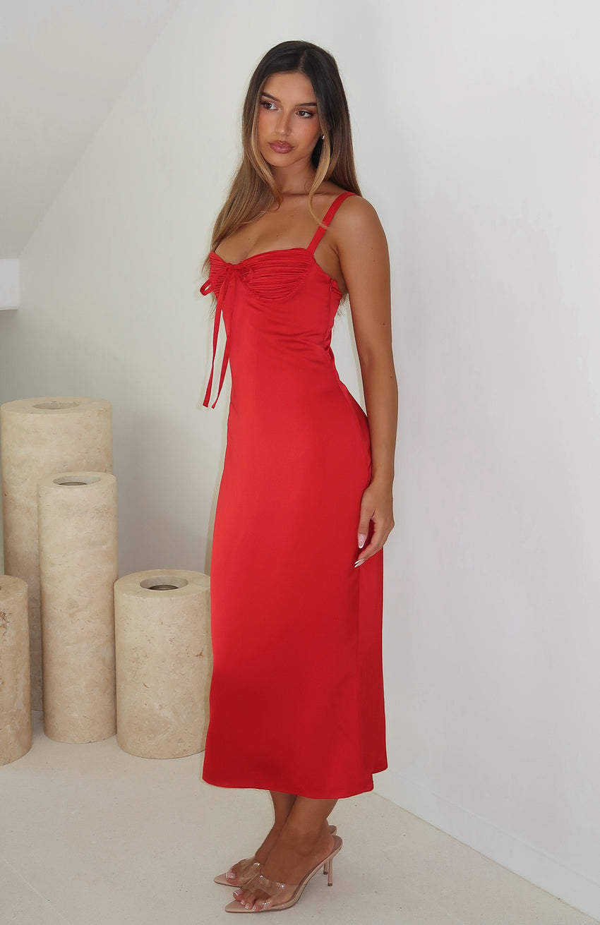 All Yours Midi Dress Red