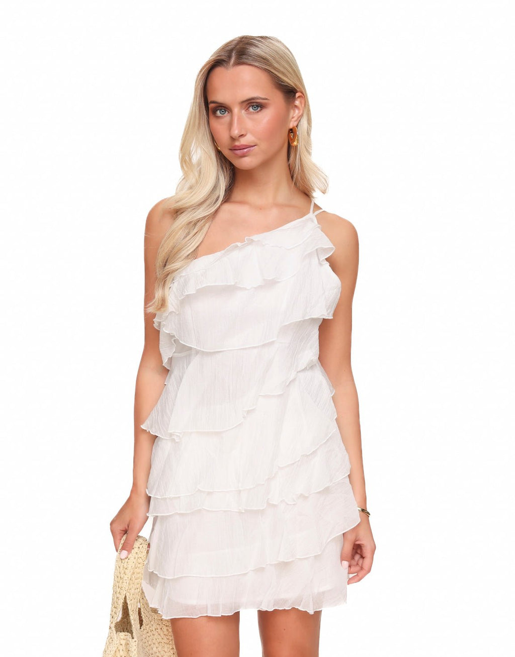 White Ruffle Dress