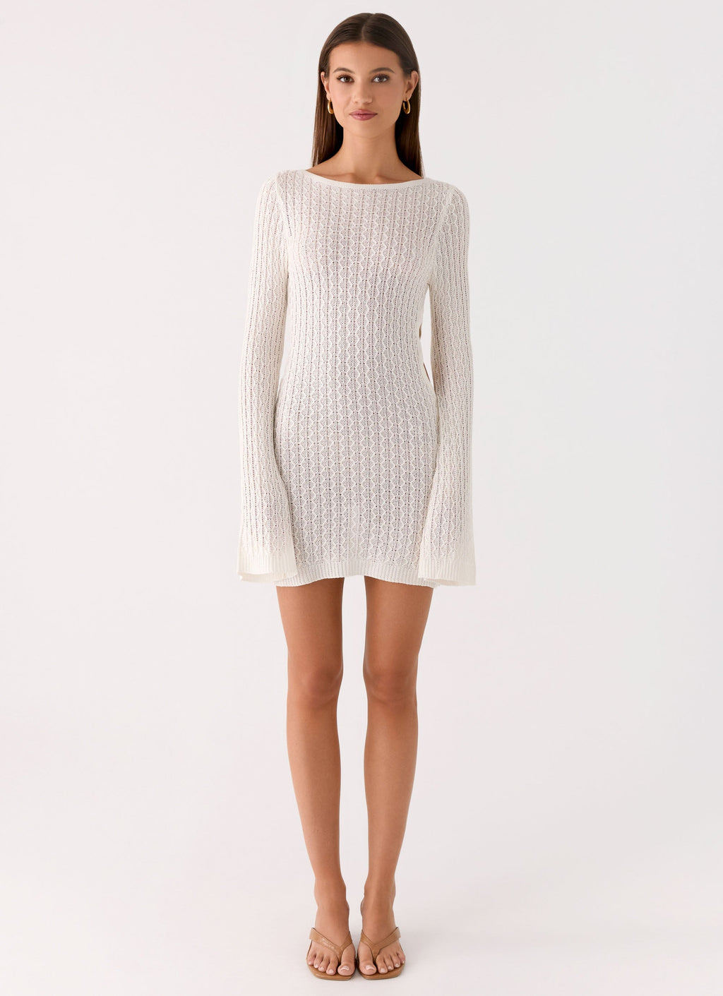 Zenzi Crochet Mini Dress White