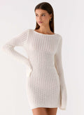 Zenzi Crochet Mini Dress White